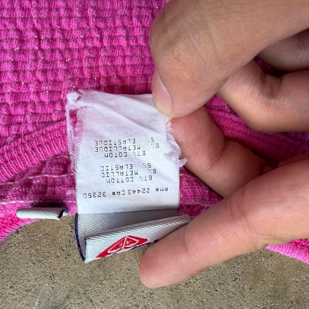 Vintage y2k Roxy pink tank top with textured weave - Picture 6 of 7